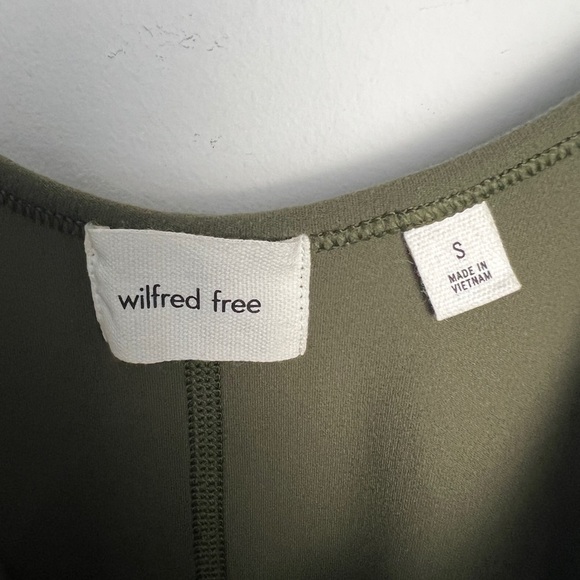 Aritzia Wilfred Free Olive Green Divinity Leotard Square Neck Soft Size Small - Picture 11 of 13